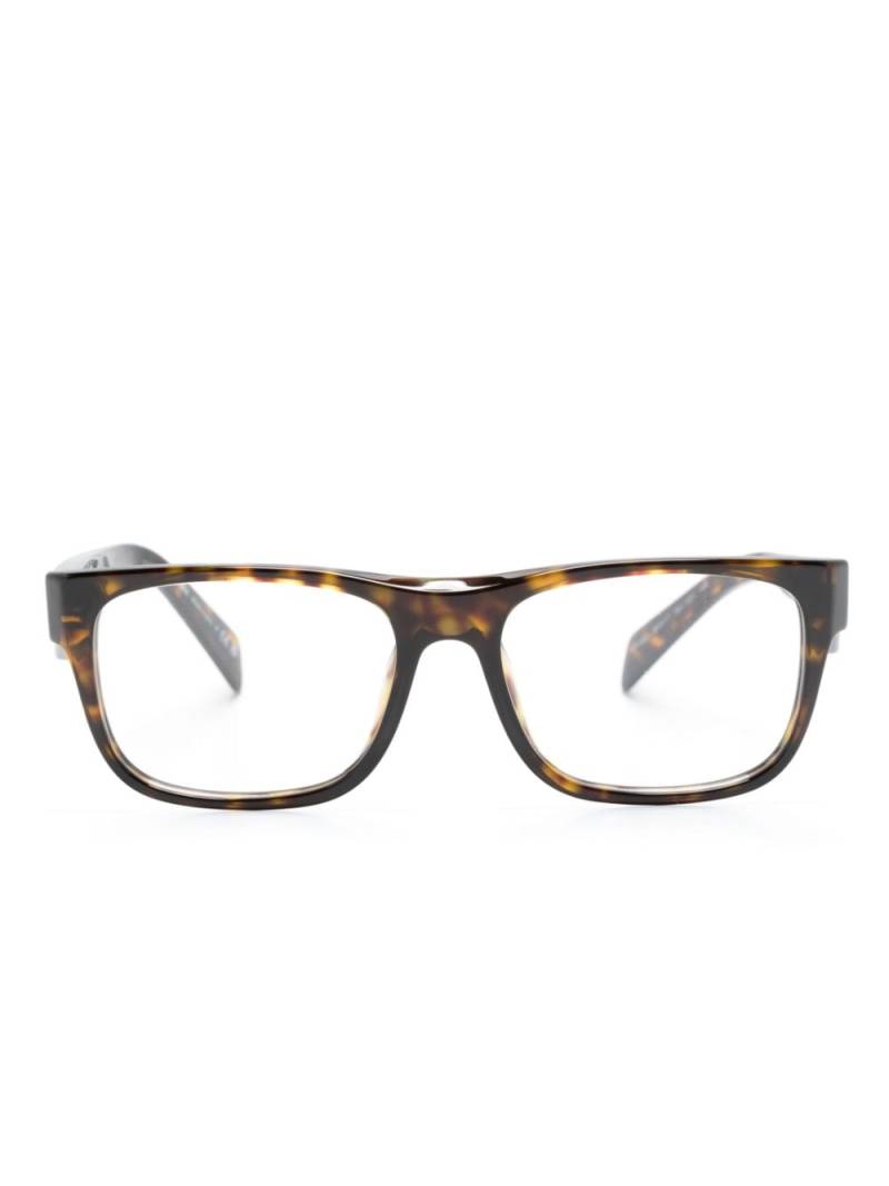 Prada Eyewear tortoiseshell-effect square-frame glasses - Brown von Prada Eyewear