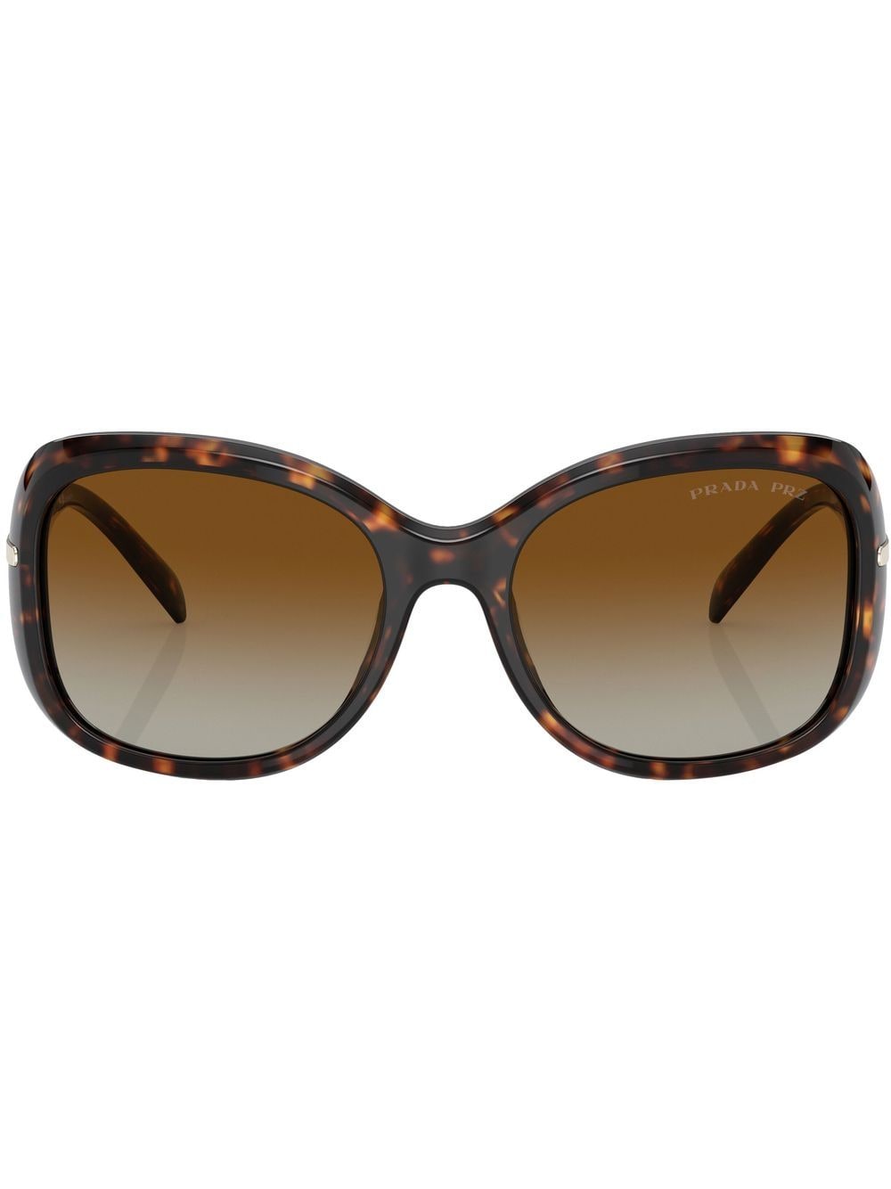 Prada Eyewear tortoiseshell-frame logo sunglasses - Green von Prada Eyewear