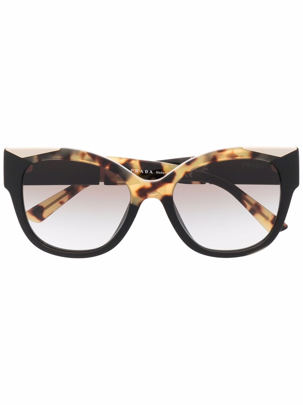 Prada Eyewear tortoiseshell oversized-frame sunglasses - Black von Prada Eyewear