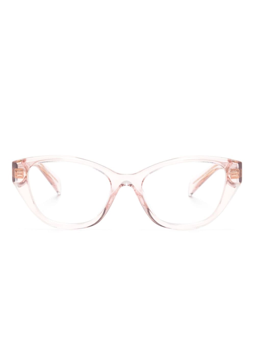 Prada Eyewear transparent-design cat-eye glasses - Pink von Prada Eyewear