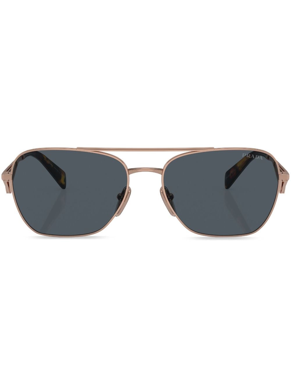 Prada Eyewear triangle-logo pilot sunglasses - Gold von Prada Eyewear