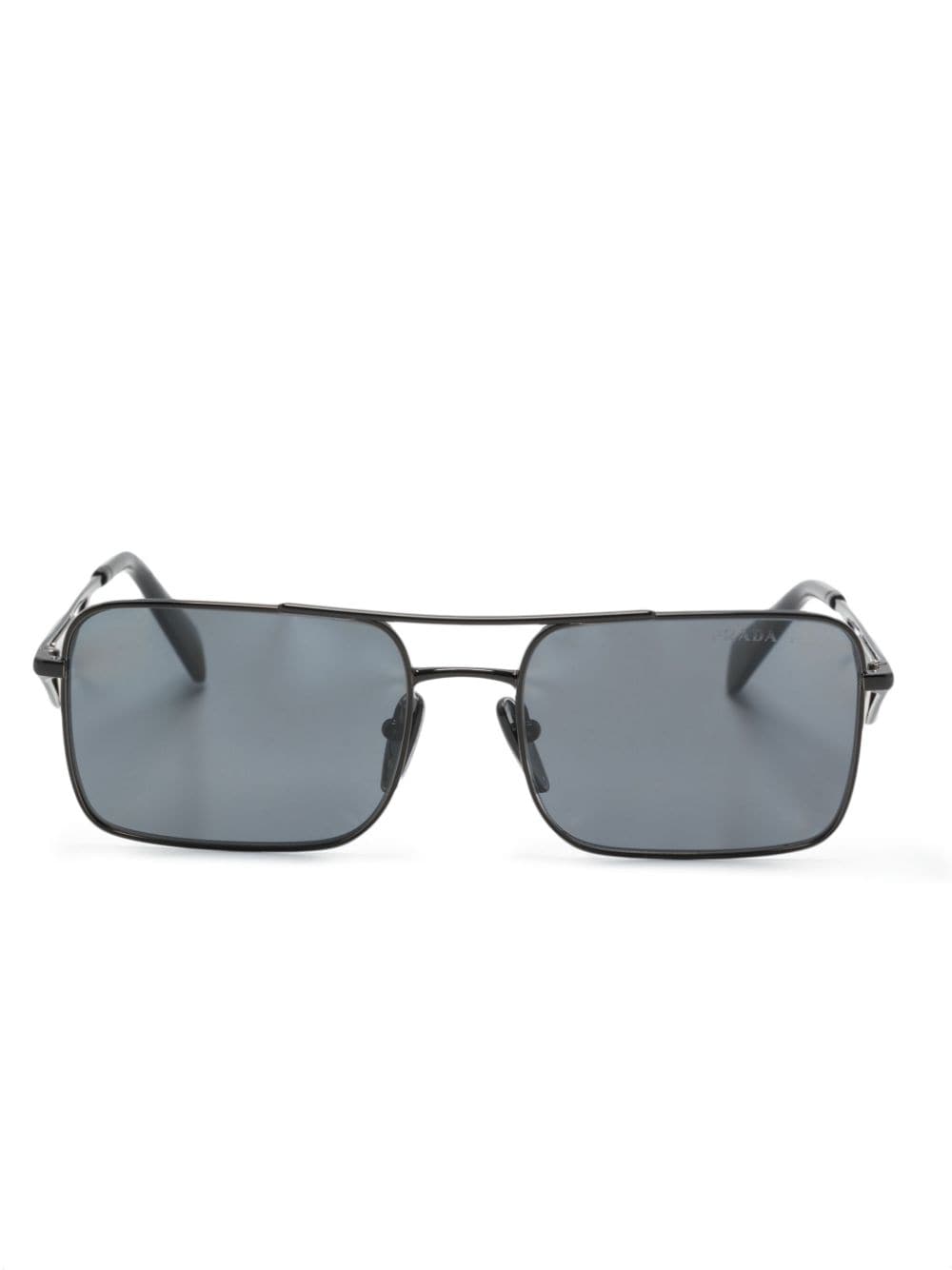 Prada Eyewear triangle-logo rectangle-frame sunglasses - Black von Prada Eyewear