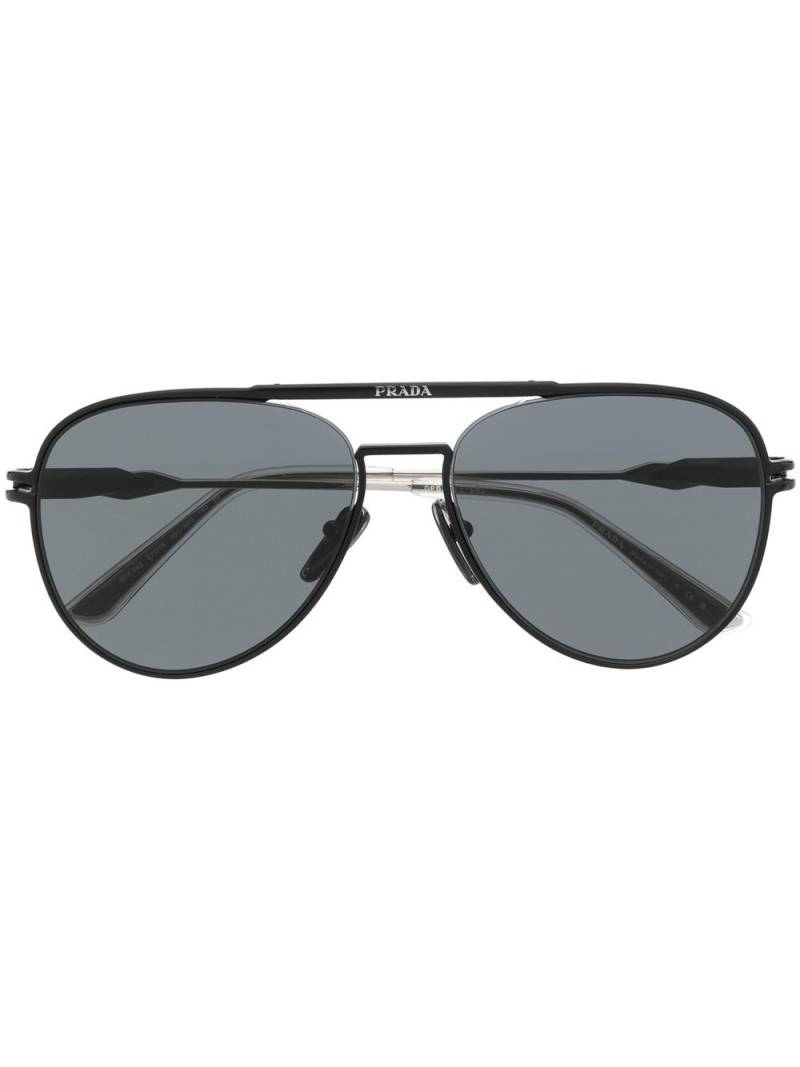 Prada Eyewear two-tone pilot-frame sunglasses - Black von Prada Eyewear