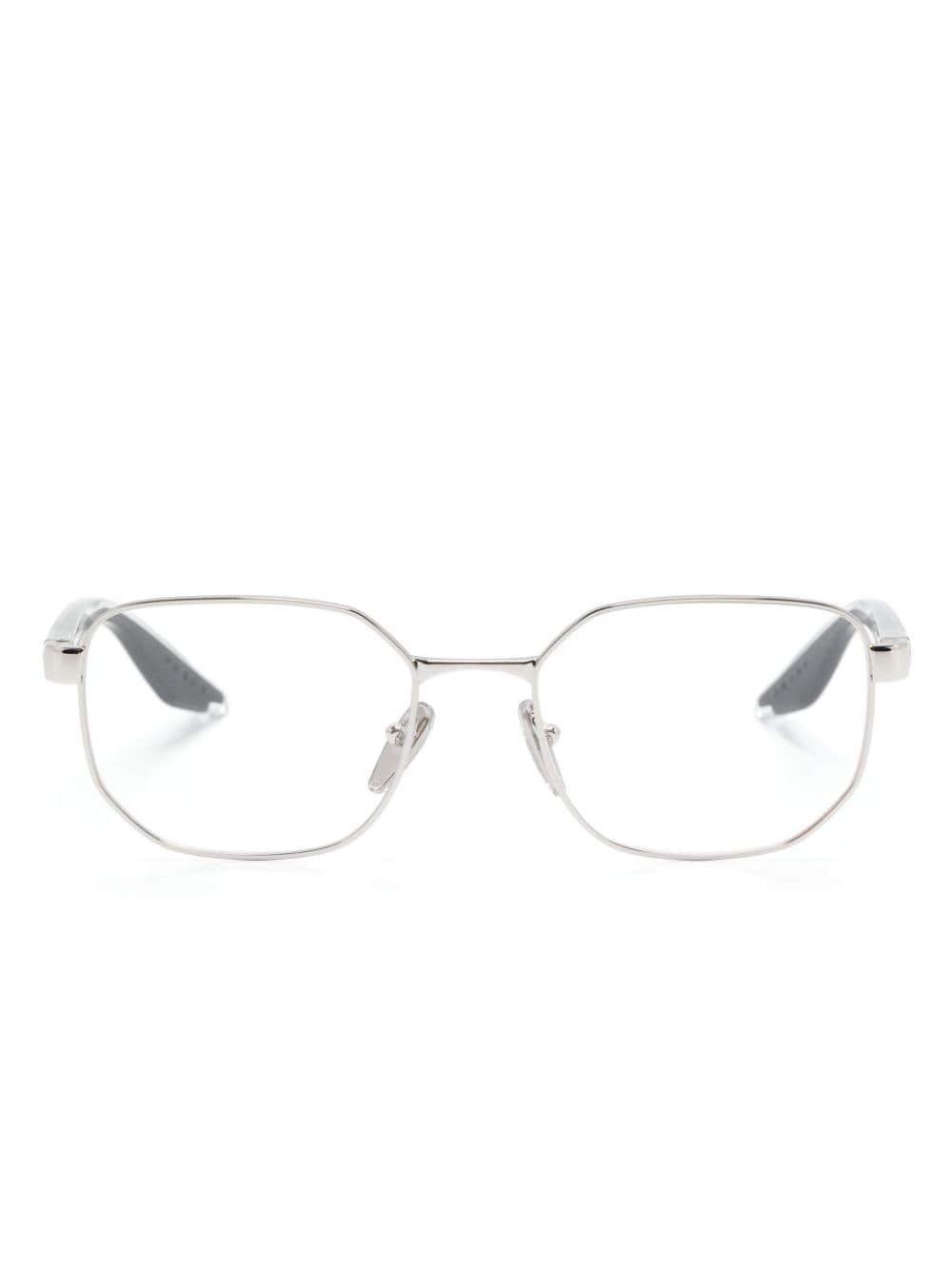 Prada Linea Rossa geometric-frame glasses - Silver von Prada Linea Rossa