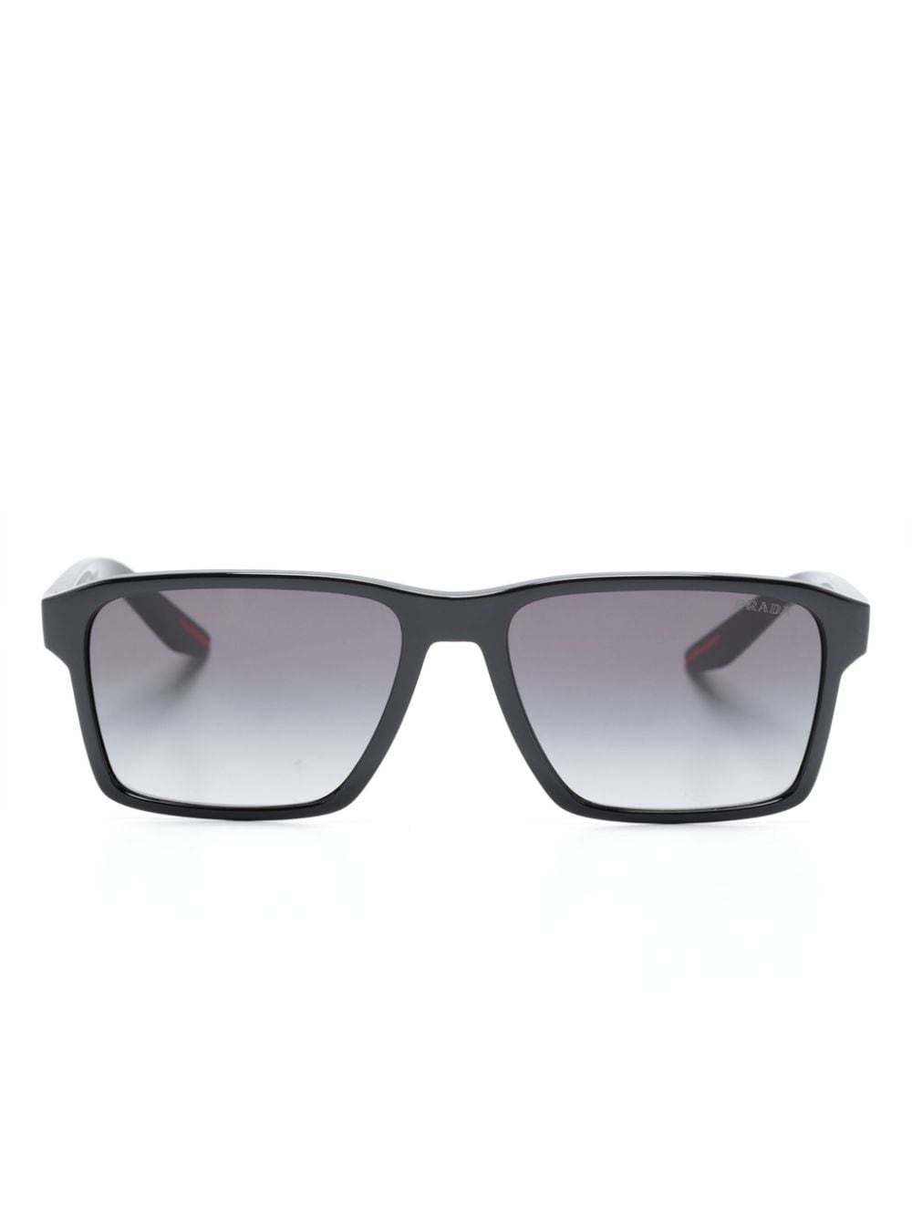 Prada Linea Rossa gradient-lenses rectangle-frame sunglasses - Black von Prada Linea Rossa