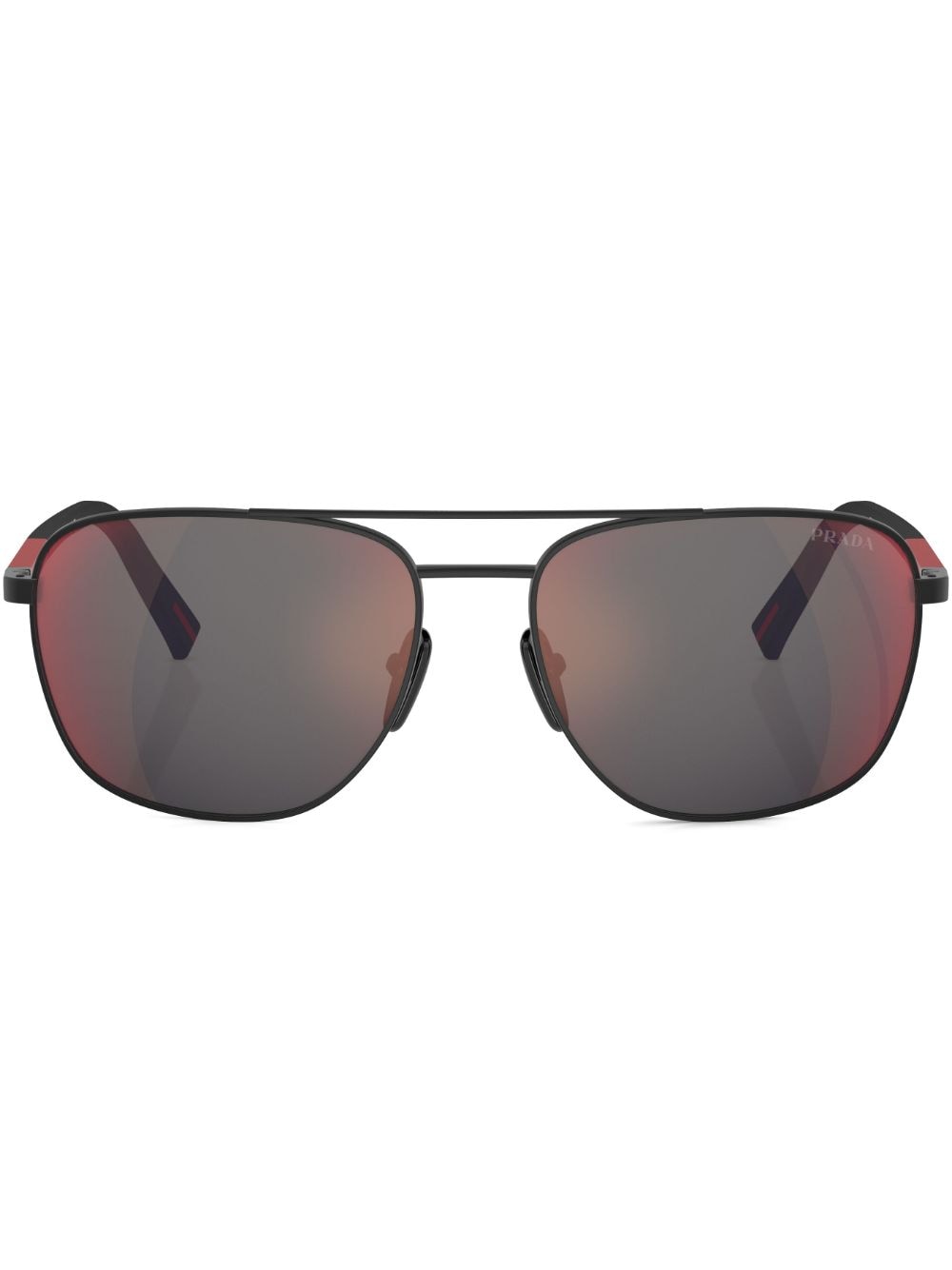 Prada Linea Rossa printed pilot-frame sunglasses - Black von Prada Linea Rossa