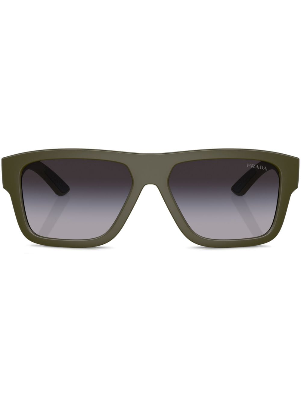 Prada Linea Rossa printed square-frame sunglasses - Green von Prada Linea Rossa