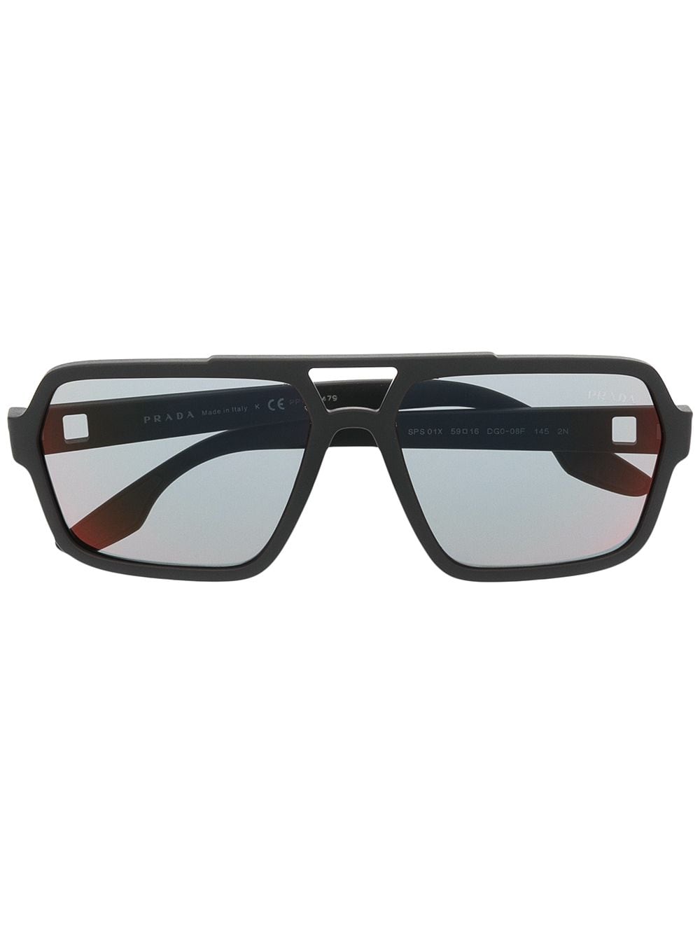 Prada Linea Rossa tinted navigator sunglasses - Black von Prada Linea Rossa