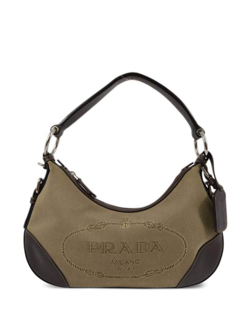 Prada Pre-Owned 1990-2000s logo-jacquard canvas handbag - Brown von Prada Pre-Owned