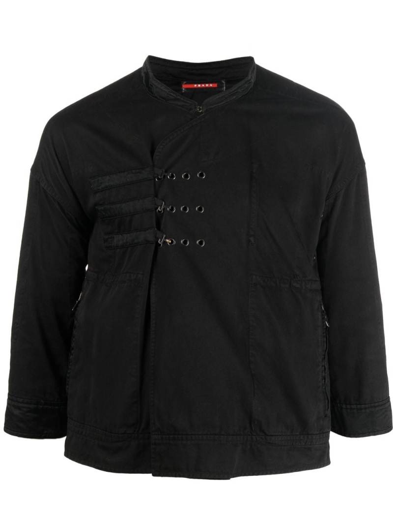 Prada Pre-Owned 1990s hook-detail jacket - Black von Prada Pre-Owned