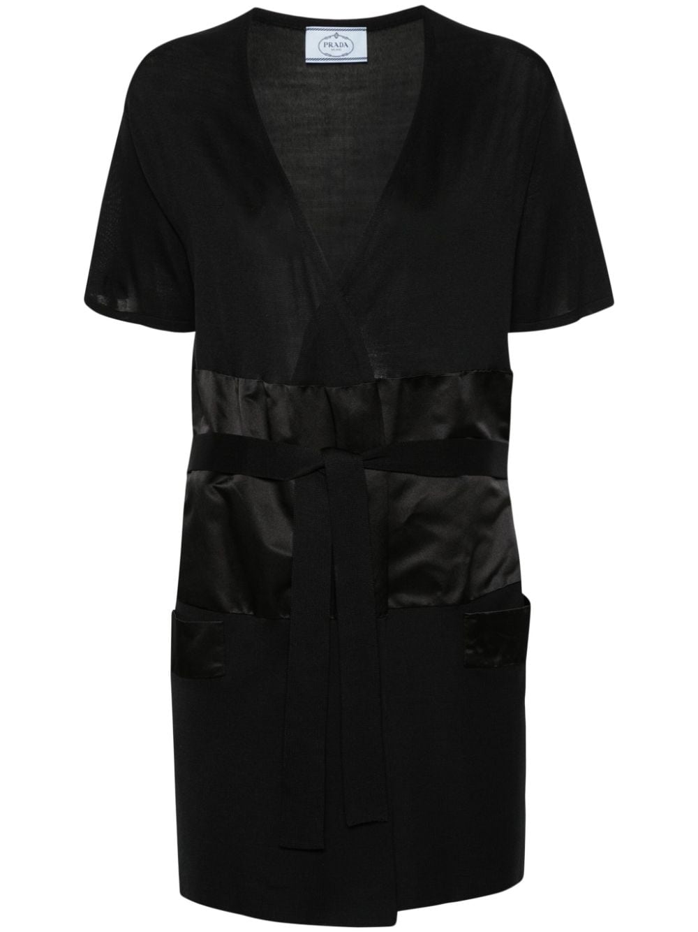Prada Pre-Owned 1990s silk cardi-coat - Black von Prada Pre-Owned