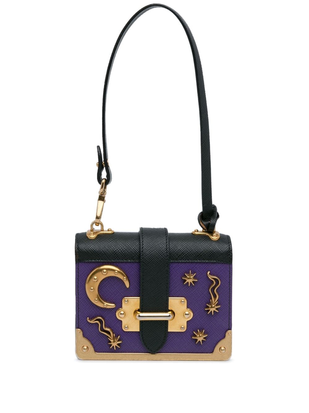 Prada Pre-Owned 2000-2013 Mini Saffiano Astrology Cahier shoulder bag - Purple von Prada Pre-Owned