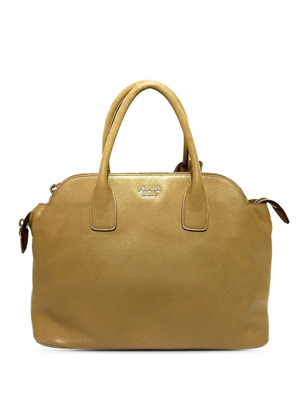 Prada Pre-Owned 2000-2013 Saffiano Cuir Triple-Zip Dome tote bag - Brown von Prada Pre-Owned