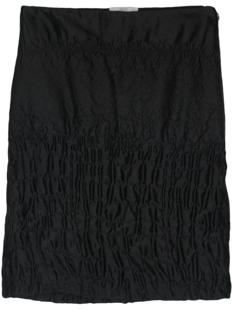 Prada Pre-Owned 2000s crinkled skirt - Black von Prada Pre-Owned