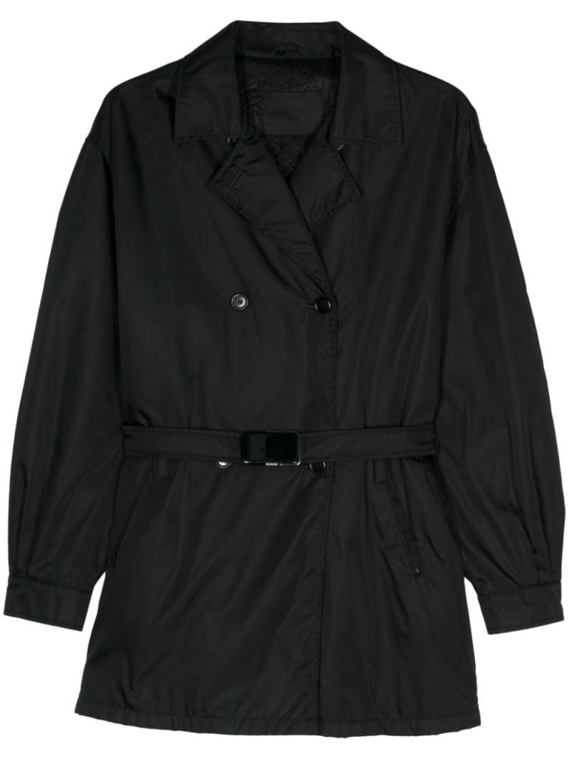 Prada Pre-Owned 2000s double-breasted belted trench coat - Black von Prada Pre-Owned