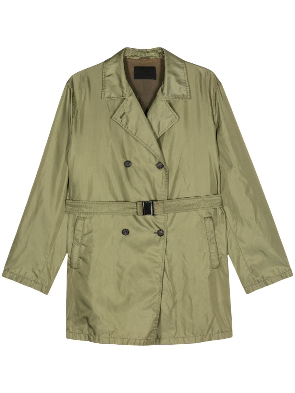 Prada Pre-Owned 2000s double-breasted trench coat - Green von Prada Pre-Owned