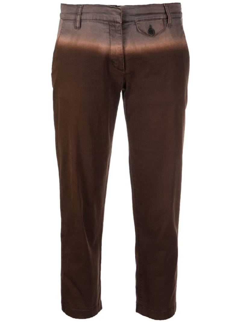 Prada Pre-Owned 2000s gradient-effect cropped trousers - Brown von Prada Pre-Owned