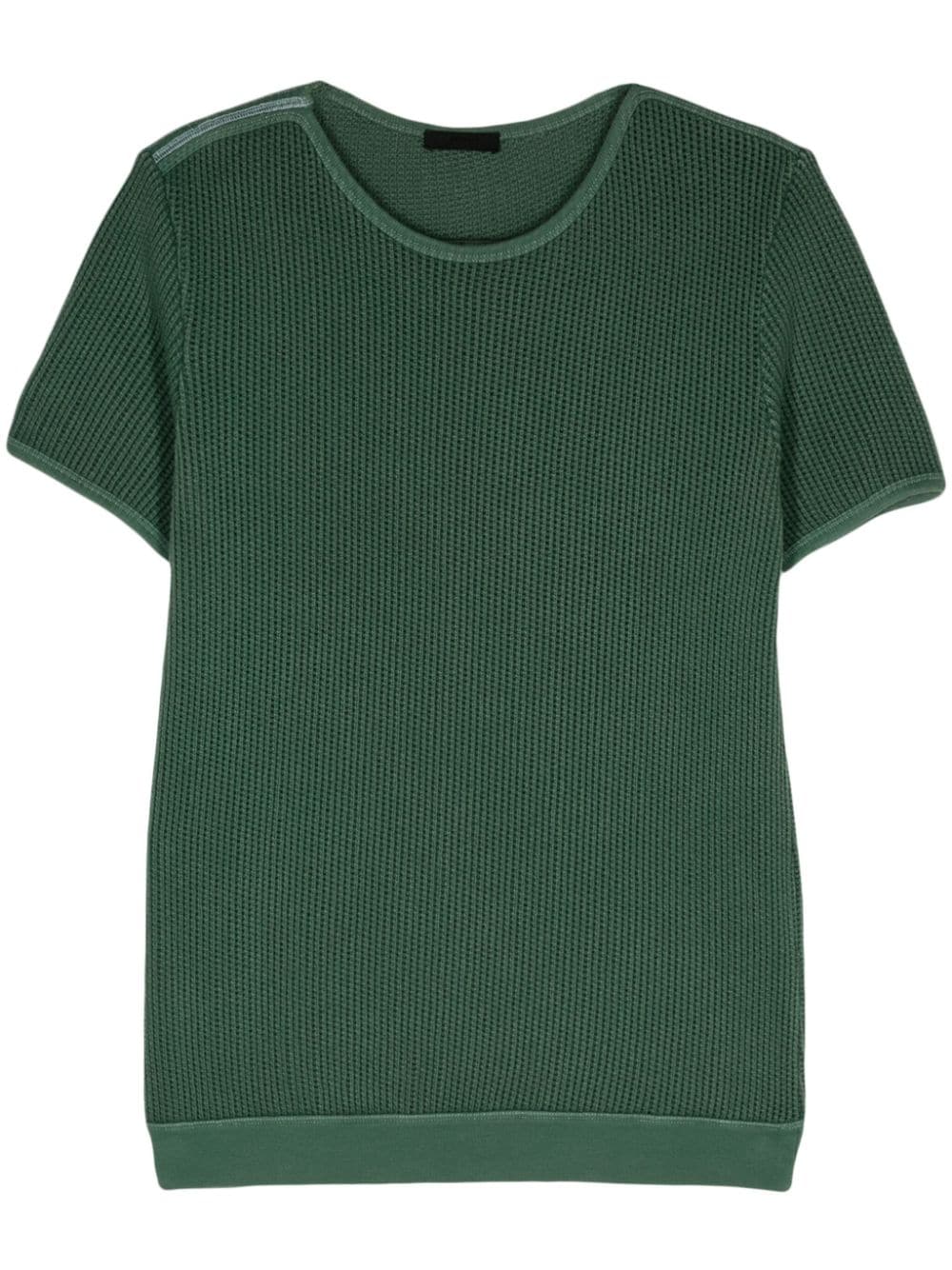 Prada Pre-Owned 2000s ribbed cotton T-shirt - Green von Prada Pre-Owned