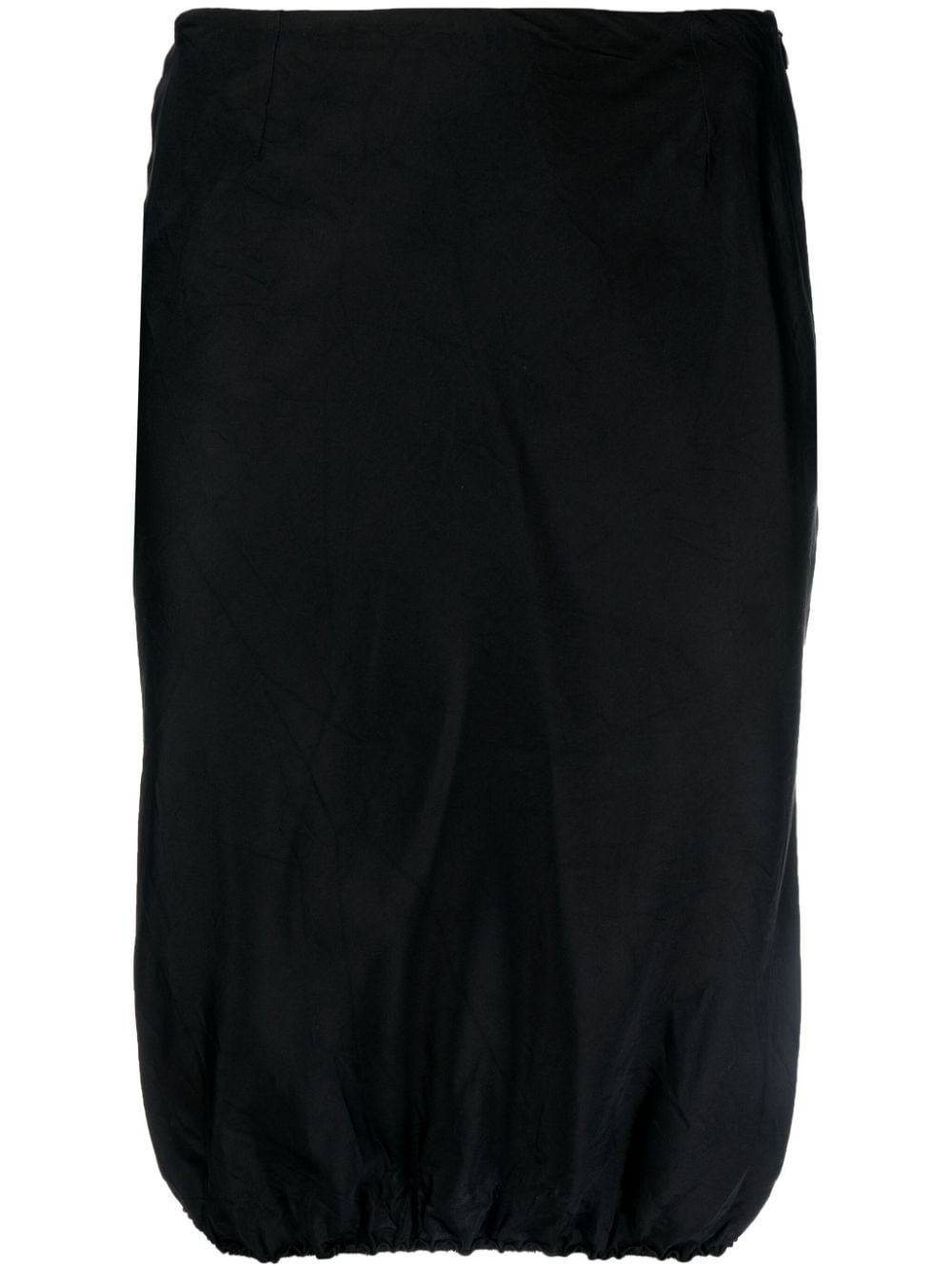 Prada Pre-Owned 2000s ruched silk skirt - Black von Prada Pre-Owned