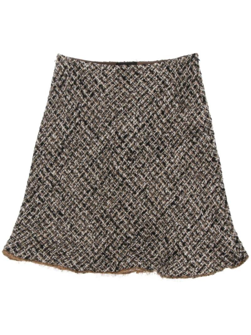 Prada Pre-Owned 2000s tweed skirt - Black von Prada Pre-Owned