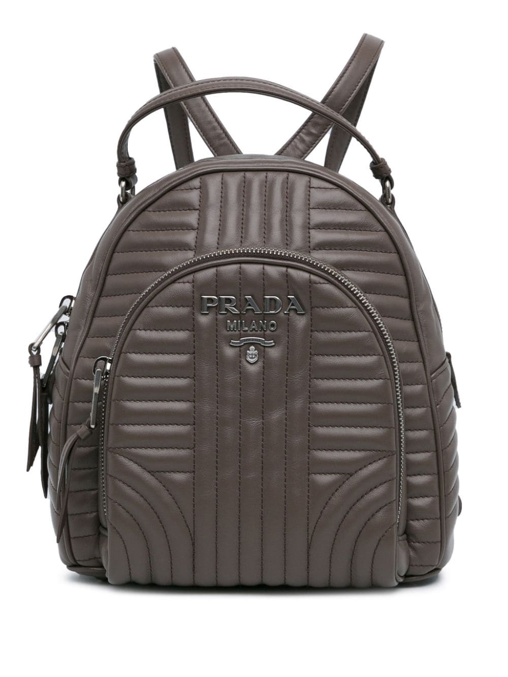 Prada Pre-Owned 2010-2023 Soft Calf Impunture Diagramme backpack - Brown von Prada Pre-Owned