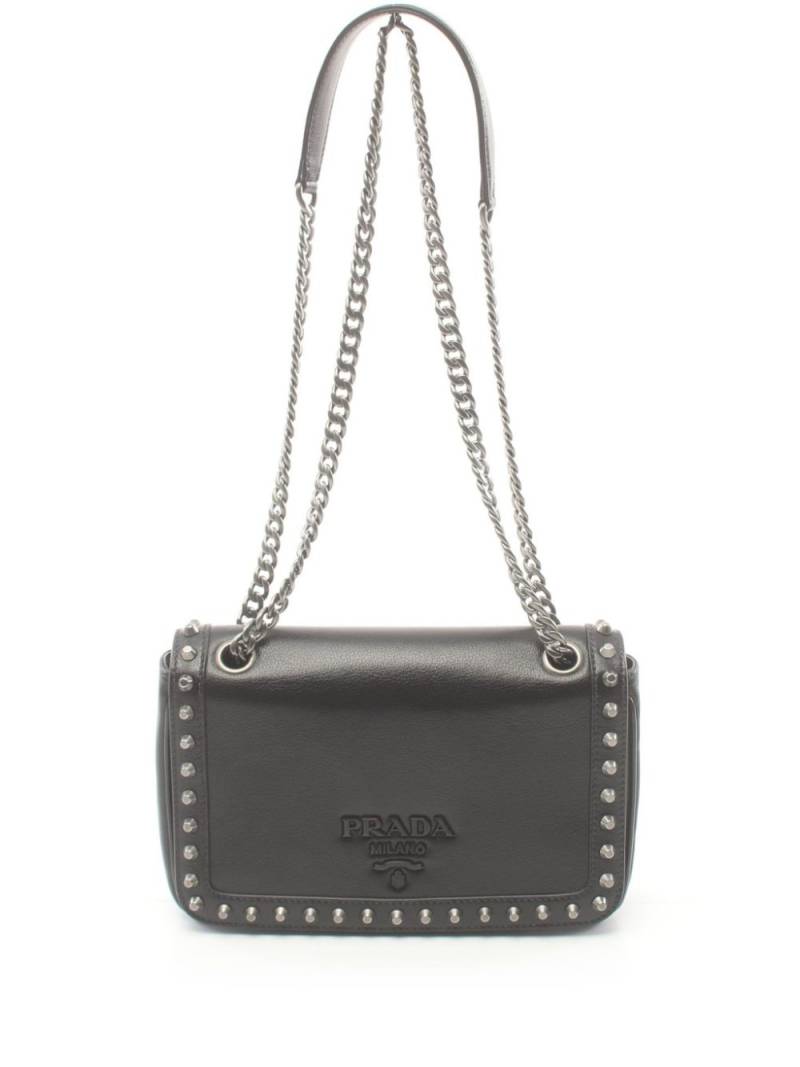 Prada Pre-Owned 2010 Glace Calf chain shoulder bag - Black von Prada Pre-Owned