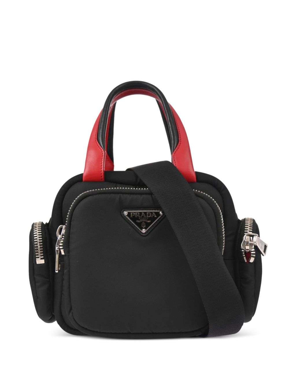 Prada Pre-Owned 2010 triangle-logo two-way handbag - Black von Prada Pre-Owned