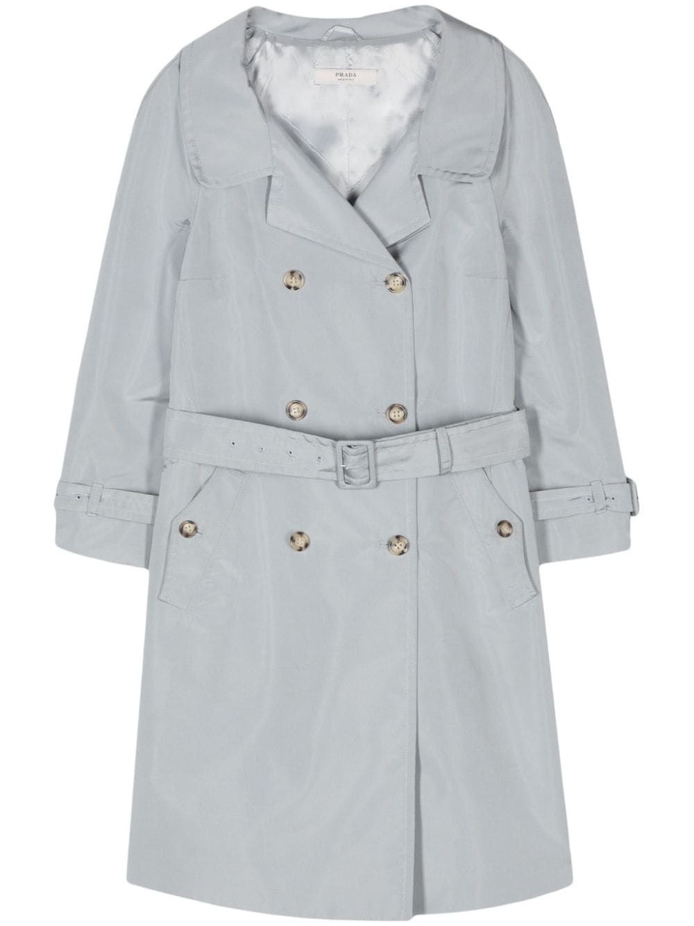 Prada Pre-Owned 2010s belted trench coat - Blue von Prada Pre-Owned