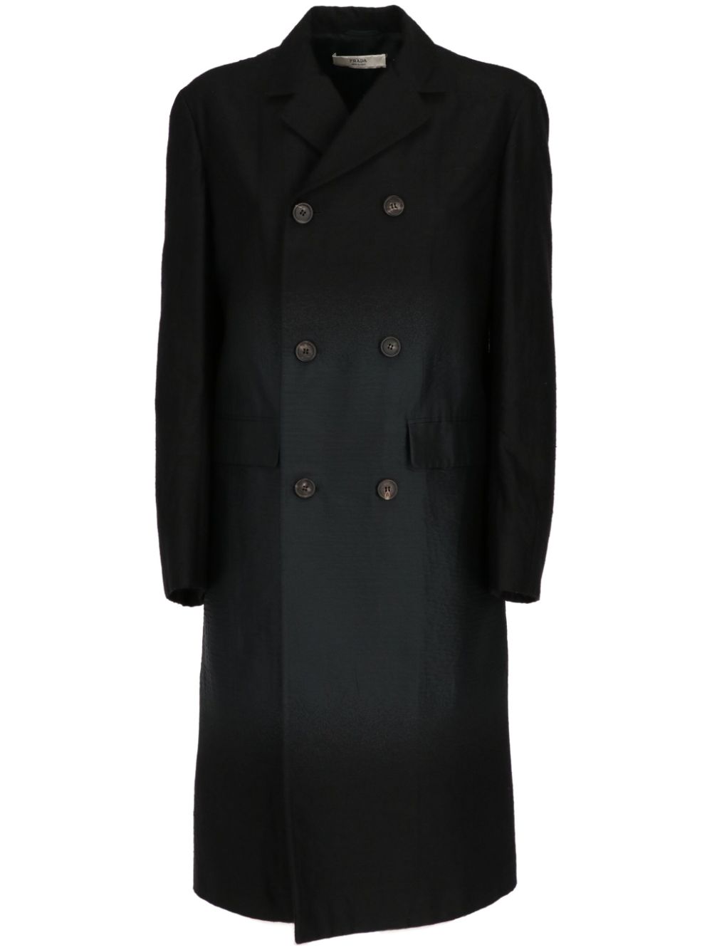 Prada Pre-Owned 2010s double-breasted coat - Black von Prada Pre-Owned