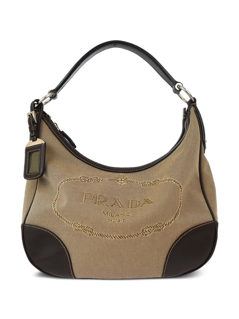 Prada Pre-Owned 2010s logo-jacquard handbag - Neutrals von Prada Pre-Owned