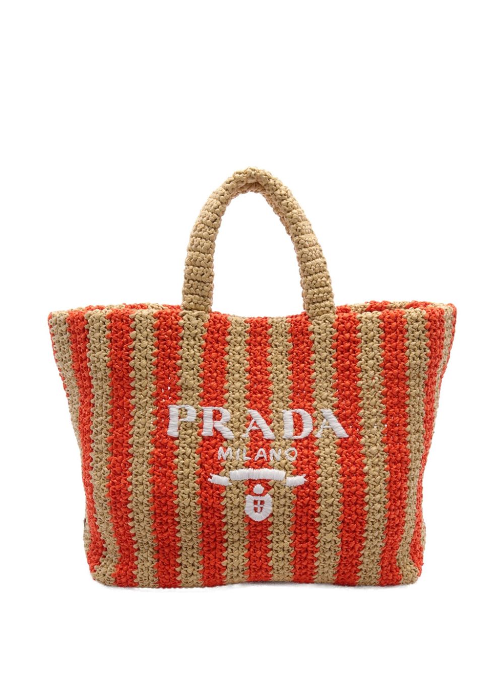 Prada Pre-Owned 2010s woven tote bag - Neutrals von Prada Pre-Owned