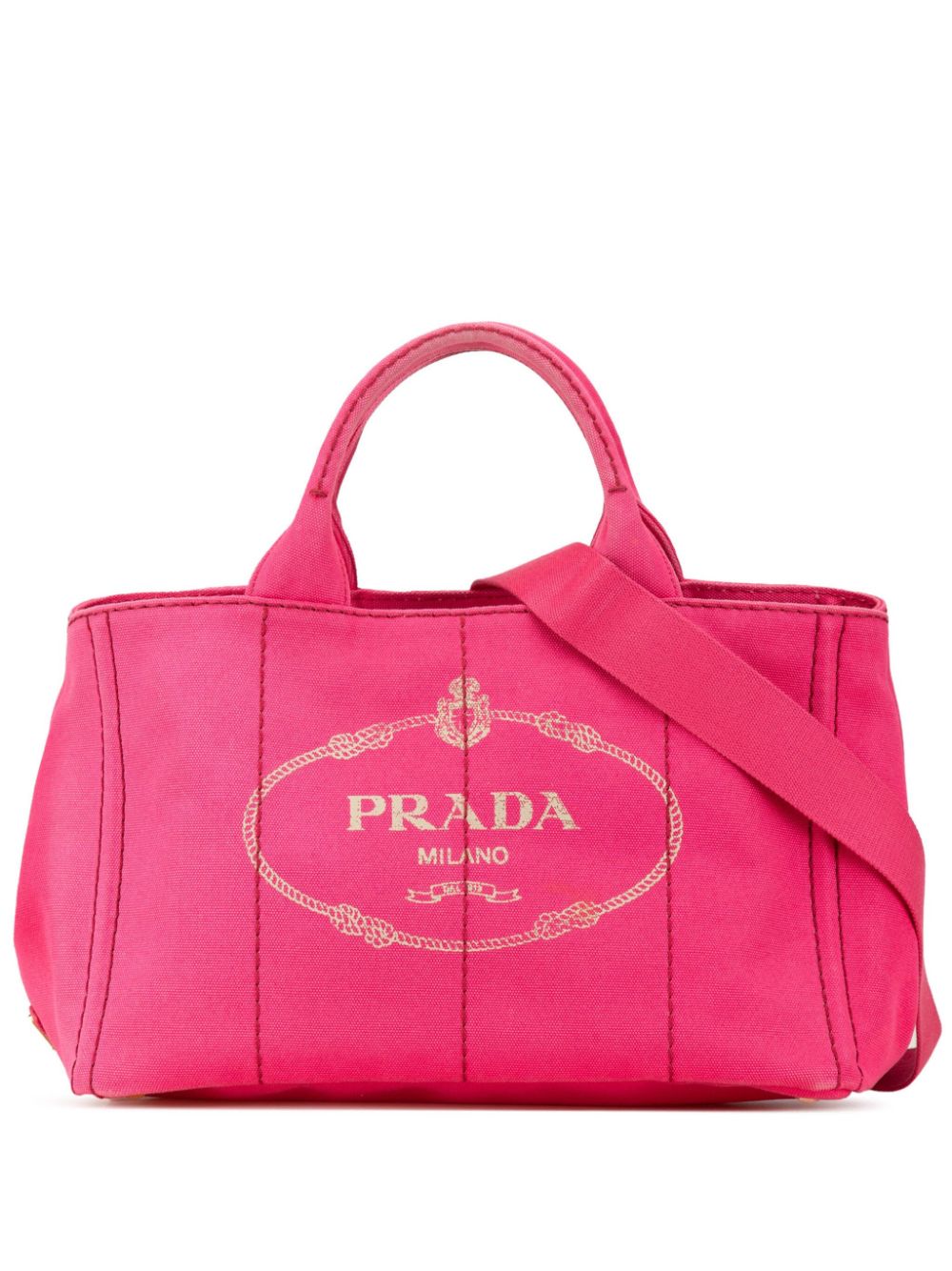 Prada Pre-Owned 2013-2023 Medium Canapa Logo satchel - Pink von Prada Pre-Owned