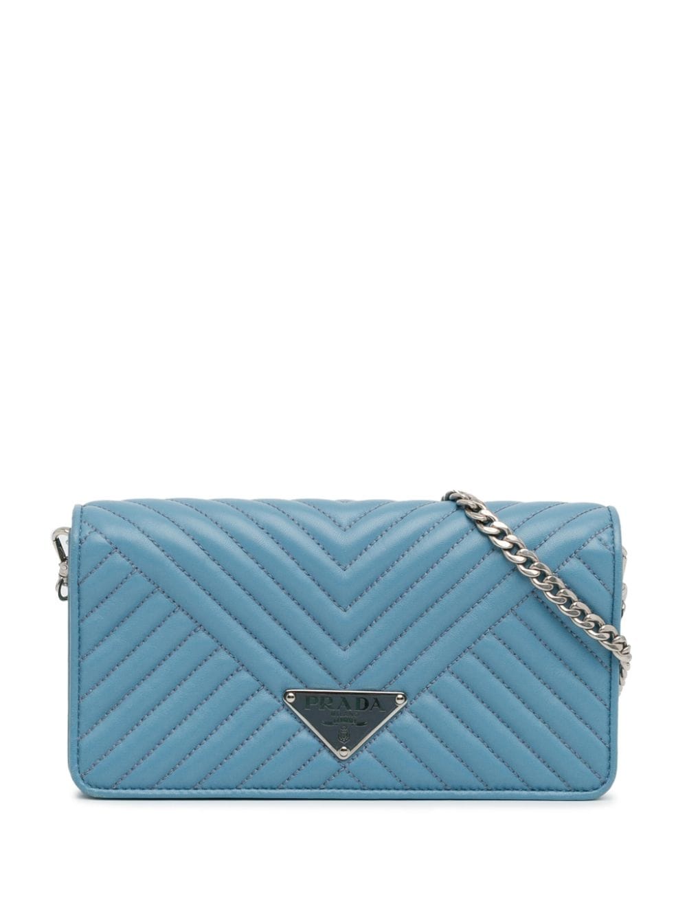 Prada Pre-Owned 2013-2023 Mini Impunture Diagramme Wallet on Chain crossbody bag - Blue von Prada Pre-Owned