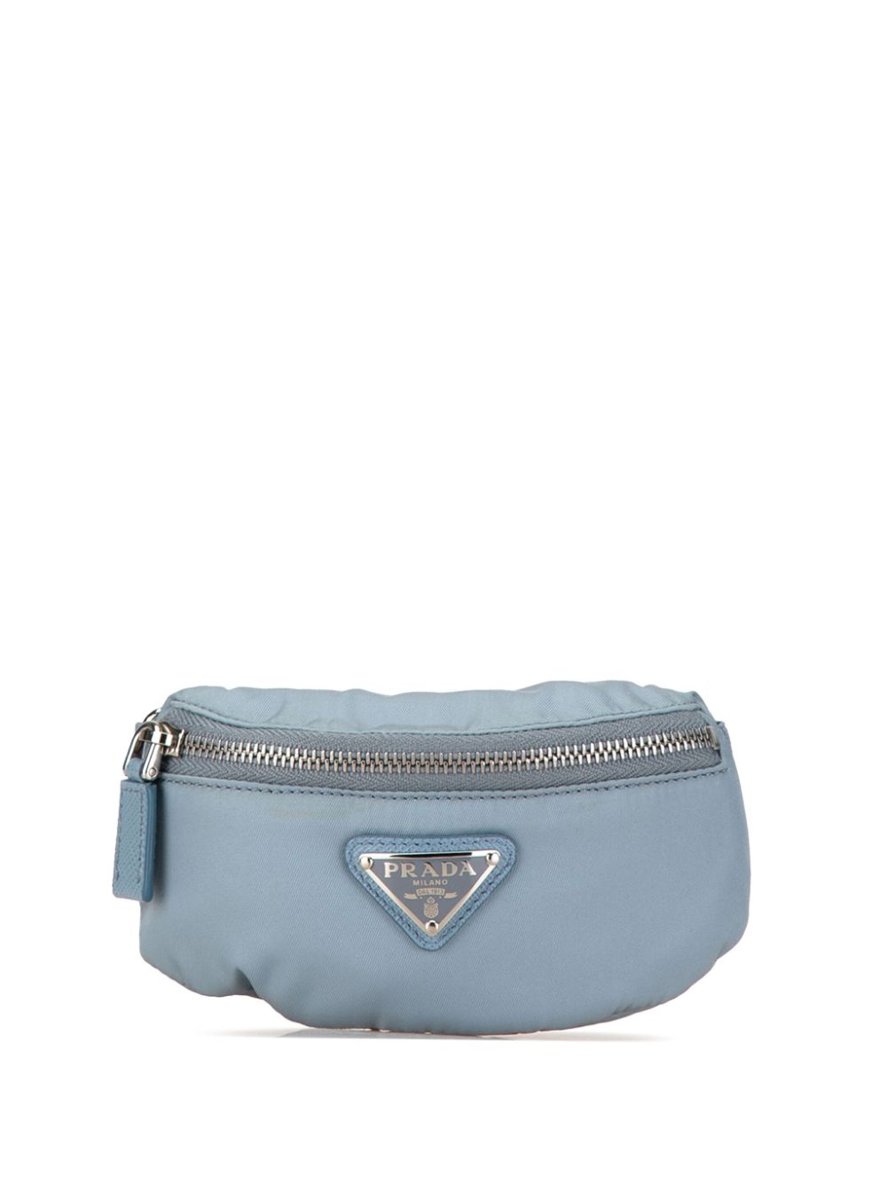 Prada Pre-Owned 2013-2023 Mini Re-Nylon Zip Around Arm Band pouch - Blue von Prada Pre-Owned