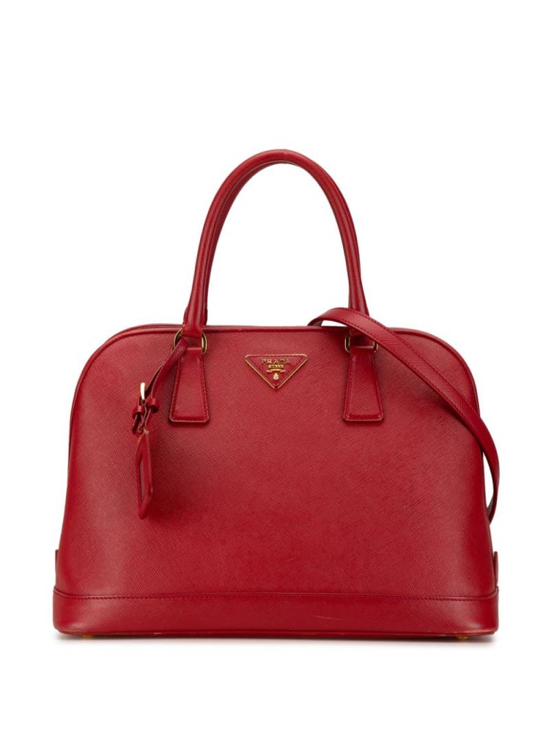 Prada Pre-Owned 2013-2023 Saffiano Lux Dome Bag satchel - Red von Prada Pre-Owned