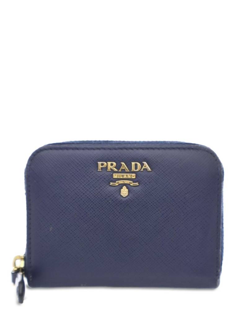 Prada Pre-Owned 2013-2023 Saffiano Zip Around Wallet small wallets - Blue von Prada Pre-Owned