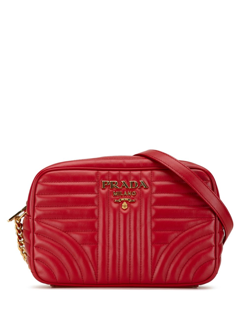 Prada Pre-Owned 2013-2023 Soft Calf Impunture Diagramme Camera crossbody bag - Red von Prada Pre-Owned