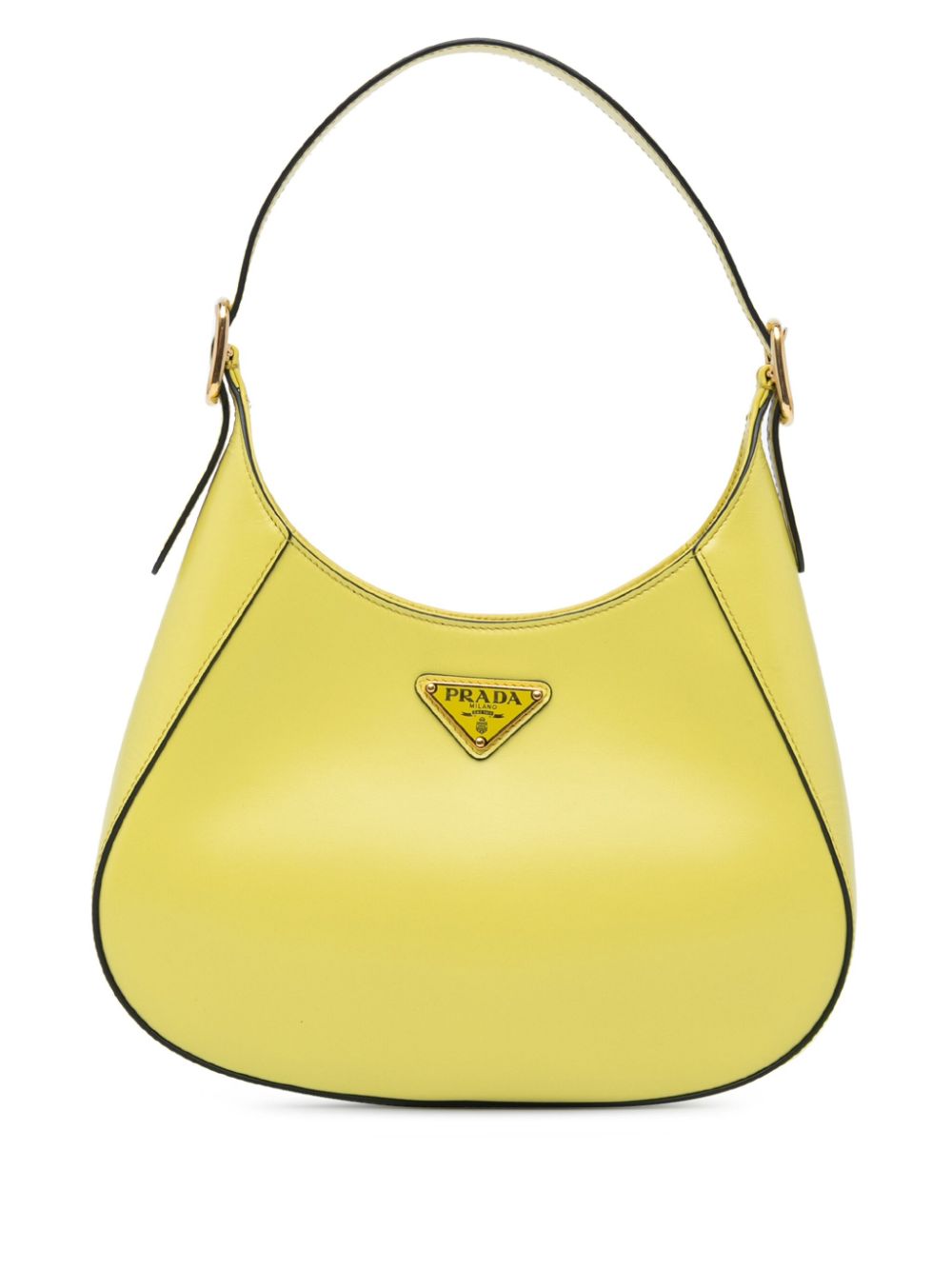 Prada Pre-Owned 2013-2023 Spazzolato Cleo hobo bag - Yellow von Prada Pre-Owned