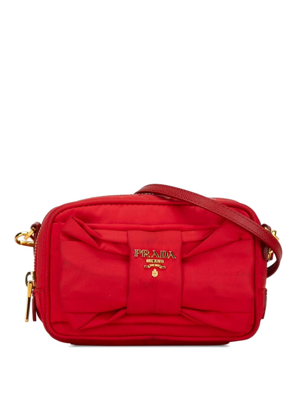 Prada Pre-Owned 2013-2023 Tessuto Fiocco Bow crossbody bag - Red von Prada Pre-Owned