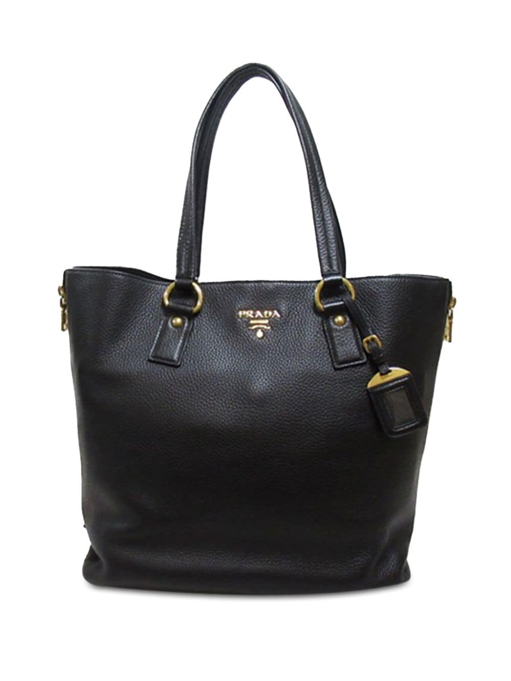 Prada Pre-Owned 2013-2023 Vitello Daino Side Zip tote bag - Black von Prada Pre-Owned