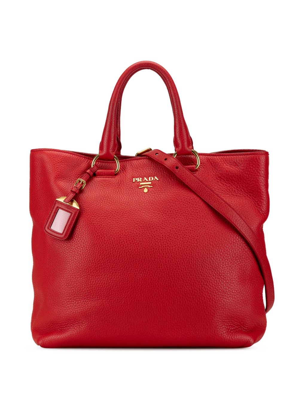 Prada Pre-Owned 2013-2023 Vitello Daino satchel - Red von Prada Pre-Owned