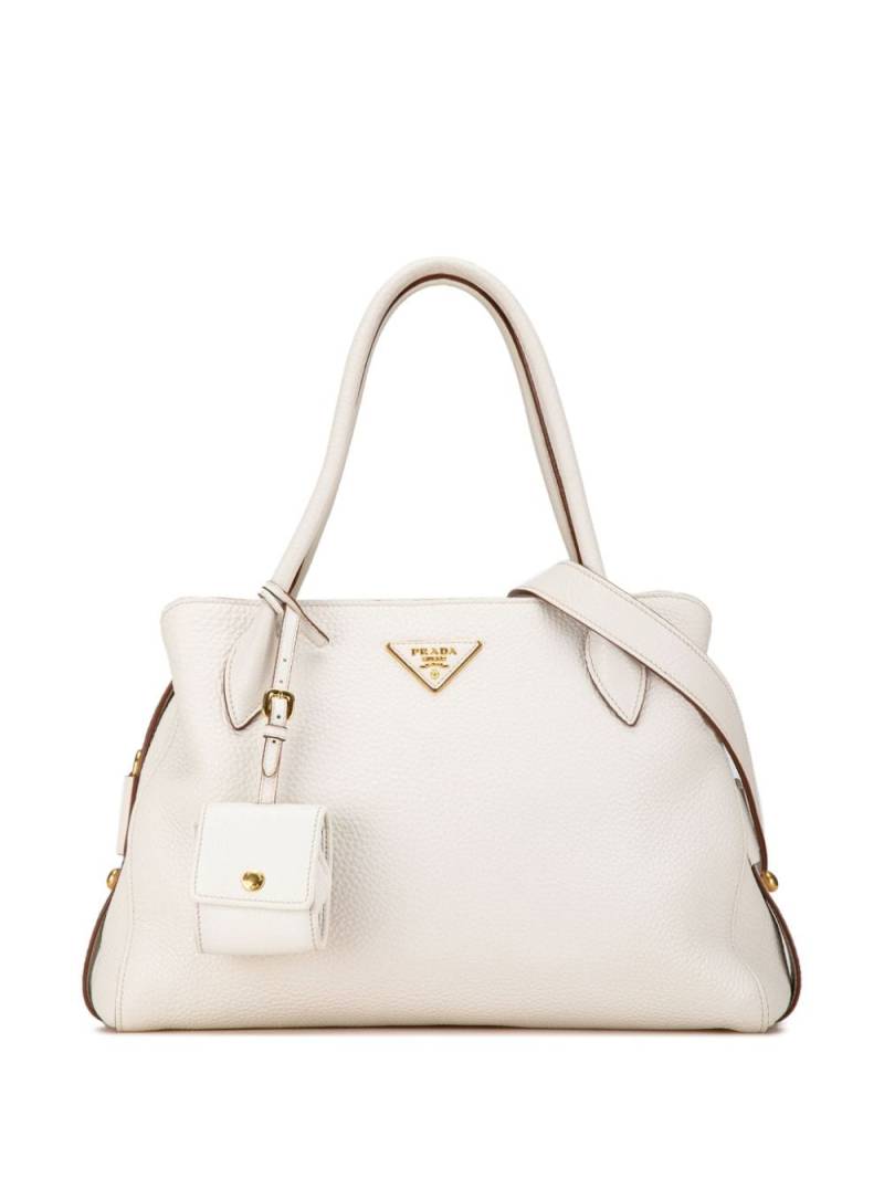 Prada Pre-Owned 2013-2023 Vitello Daino satchel - White von Prada Pre-Owned