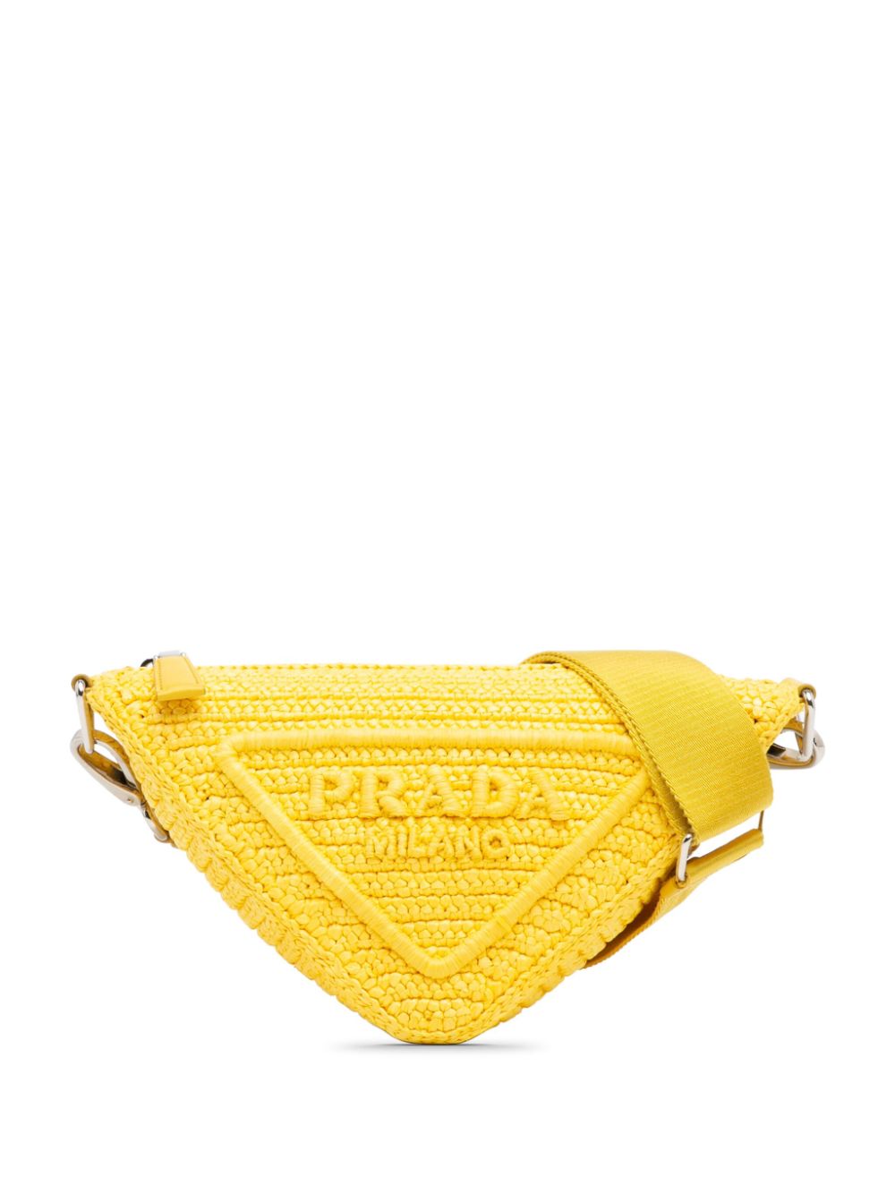 Prada Pre-Owned 2013-2024 Raffia Triangle crossbody bag - Yellow von Prada Pre-Owned