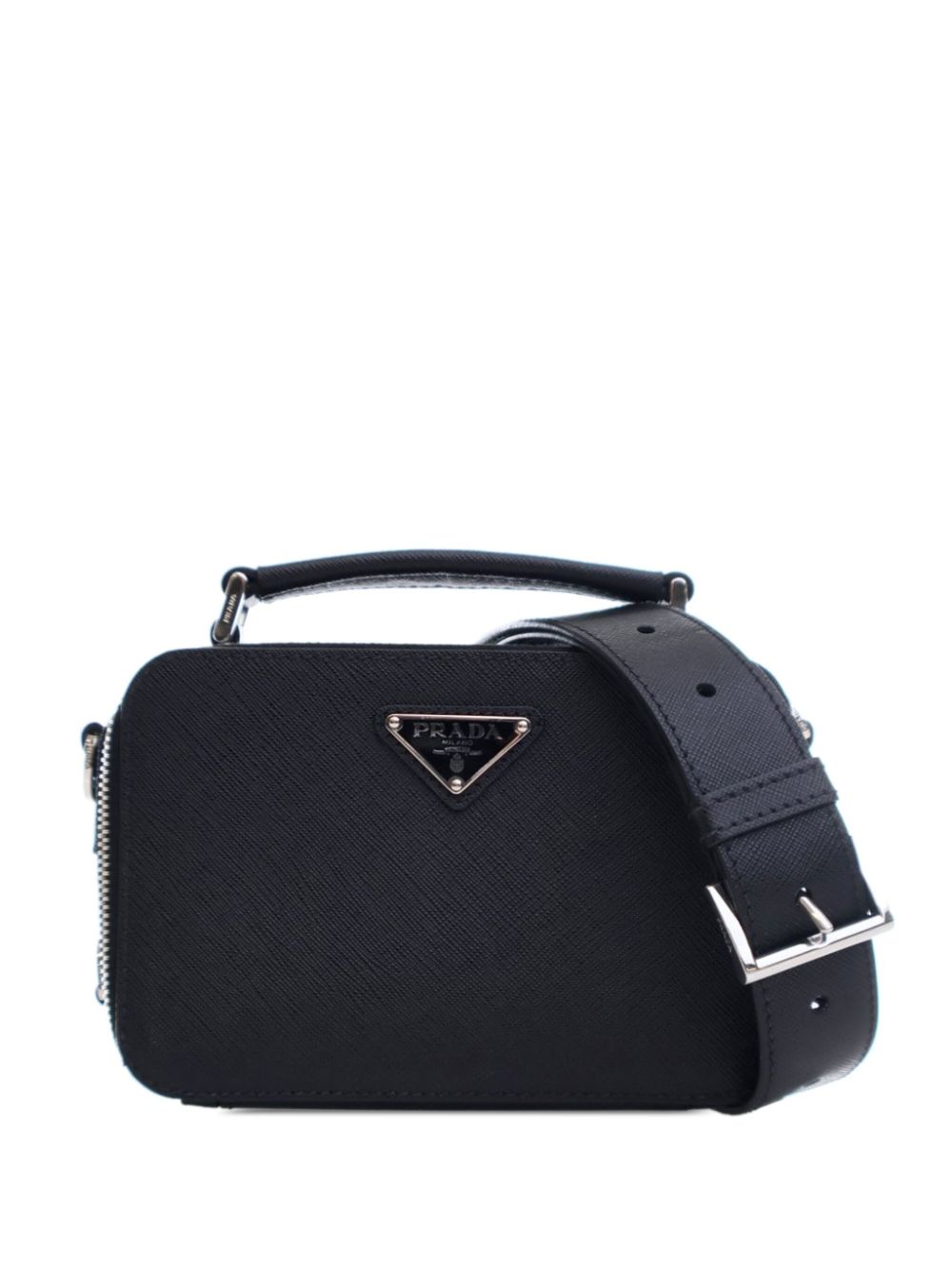 Prada Pre-Owned 2013-2024 Small Saffiano Brique satchel - Black von Prada Pre-Owned