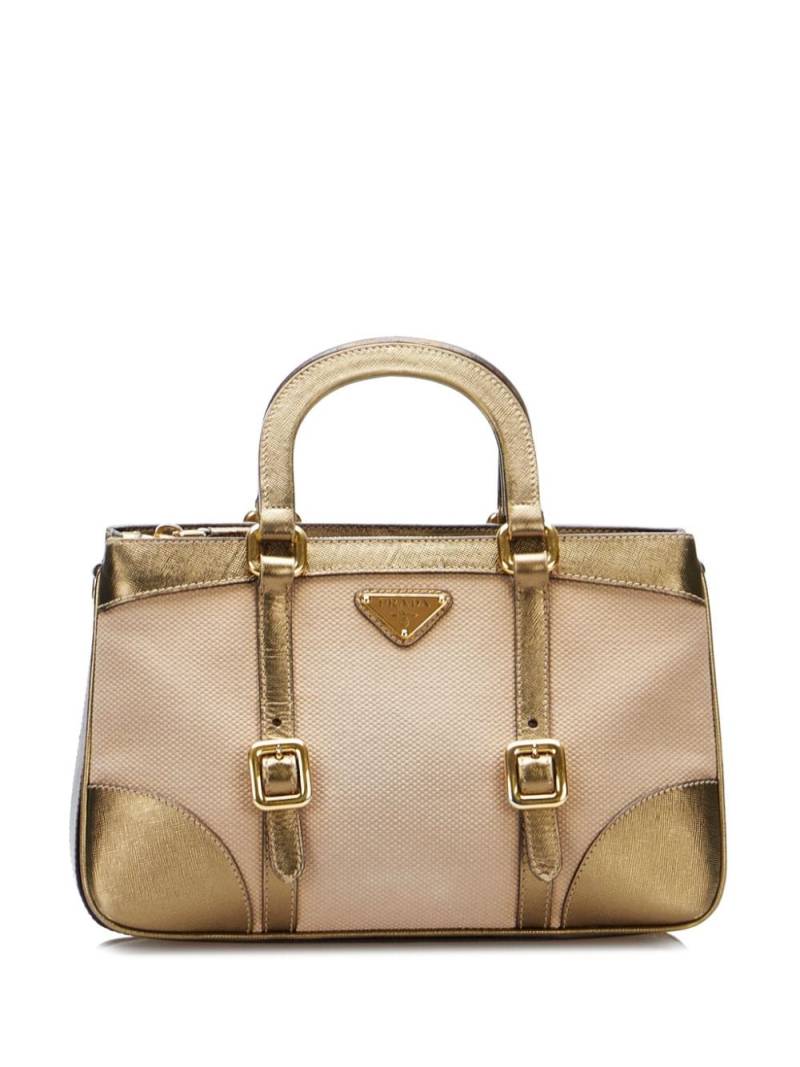 Prada Pre-Owned 2013 panelled two-way handbag - Neutrals von Prada Pre-Owned