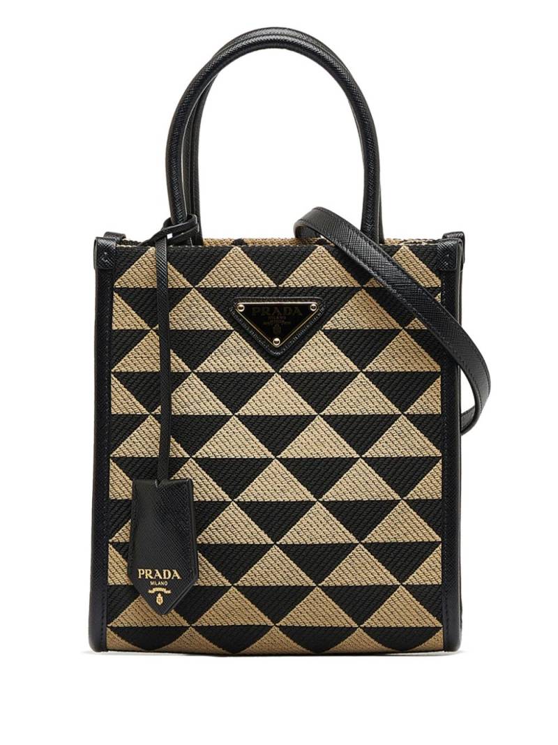 Prada Pre-Owned 2021-2023 Mini Symbole tote bag - Black von Prada Pre-Owned