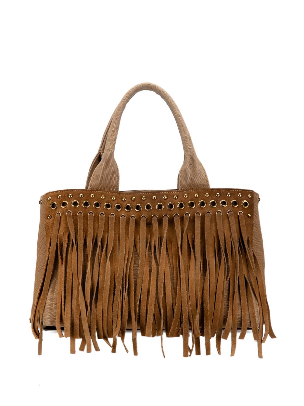 Prada Pre-Owned 21st Century Fringed Canapa tote bag - Brown von Prada Pre-Owned