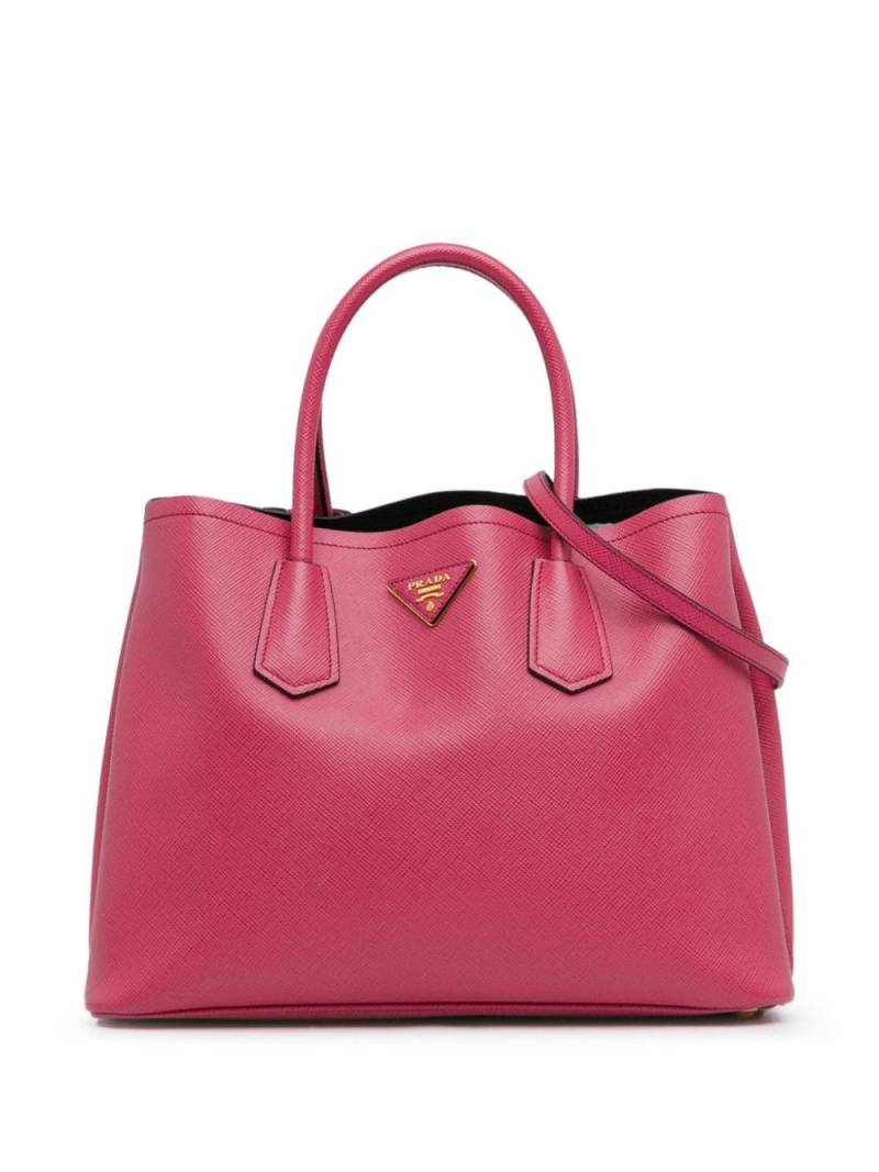 Prada Pre-Owned 21th Century Medium Saffiano Cuir Double satchel - Pink von Prada Pre-Owned