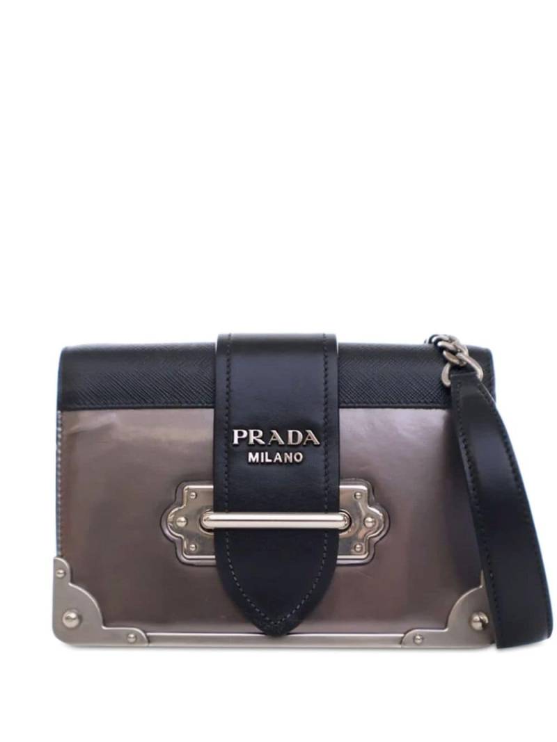 Prada Pre-Owned 21th Century Metallic Vitello Saffiano Cahier crossbody bag - Brown von Prada Pre-Owned