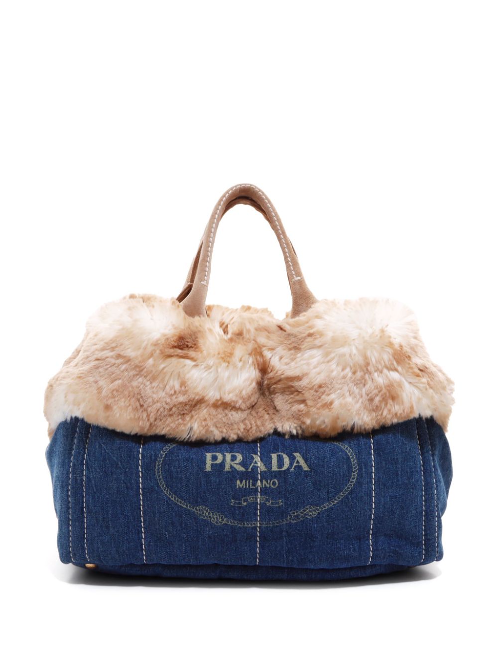 Prada Pre-Owned Canapa denim tote bag - Blue von Prada Pre-Owned